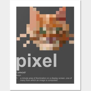 Pixel Cat Posters and Art